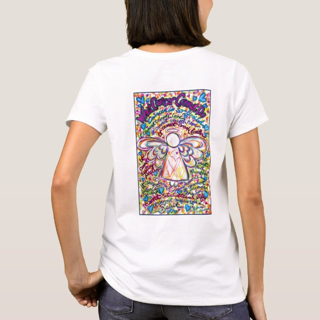 Spring Hearts Cancer Angel T-shirt (Back)
