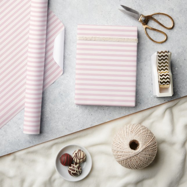 Spring Heritage Stripes | Soft Blush ll Wrapping Paper (Crafts)