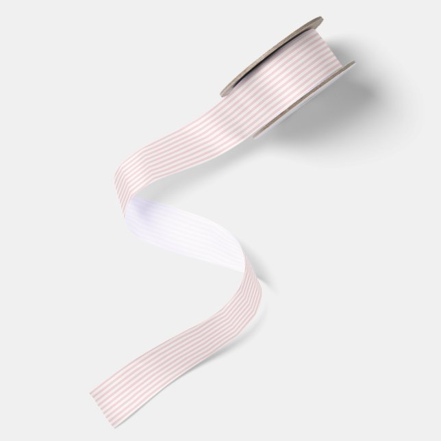 Spring Heritage Stripes | Soft Blush Satin Ribbon (Front+Back)