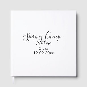 Spring holiday camping custom add name date guest book