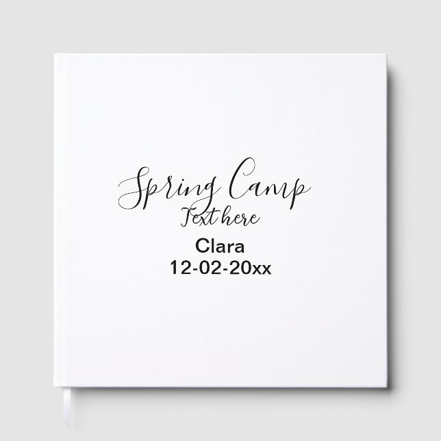 Spring holiday camping custom add name date guest book (Front)