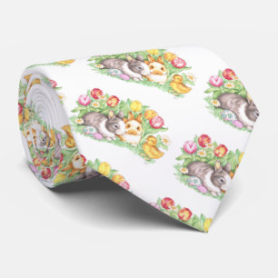 Spring Holiday Easter Bunny Neck Tie