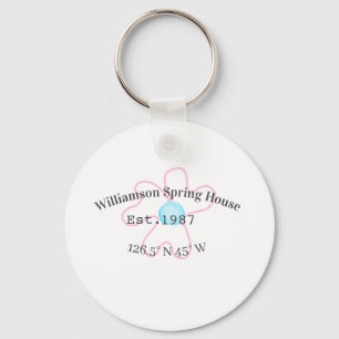 Spring house coordinates latitude longitude name d keychain