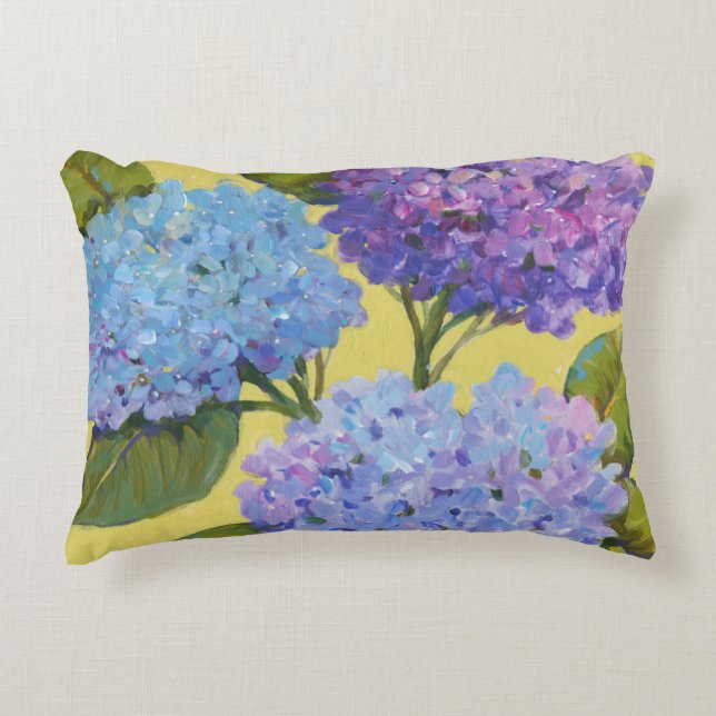 Spring Hydrangeas I Decorative Pillow (Front)