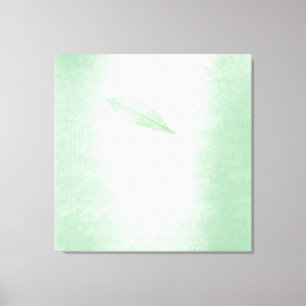 Spring Impressions Mint Green Leaf Canvas Print
