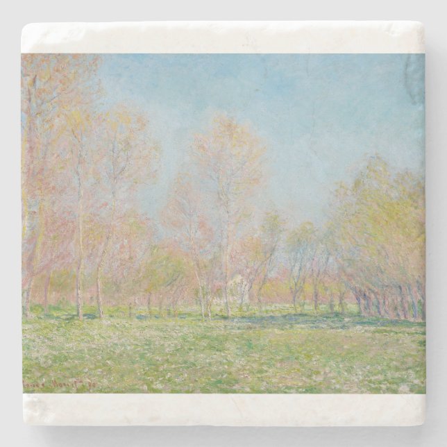 Spring in Giverny by Claude Monet Stone Coaster (Front)