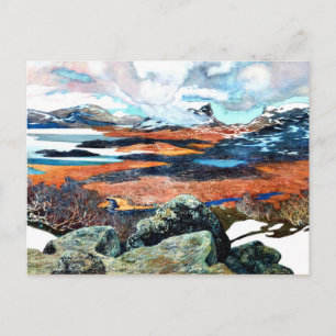 Spring in Lapland, fine art painting Postcard