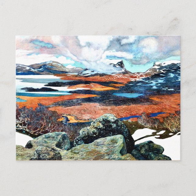 Spring in Lapland, fine art painting Postcard (Front)