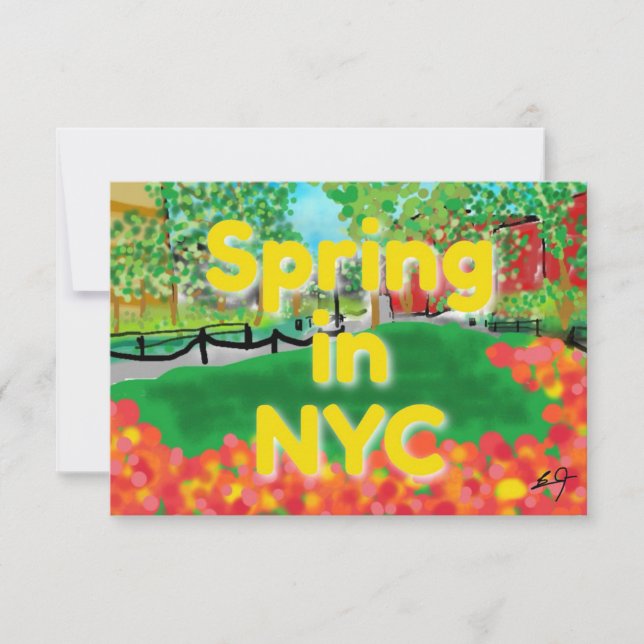 Spring in NYC Thank You Card (Front)