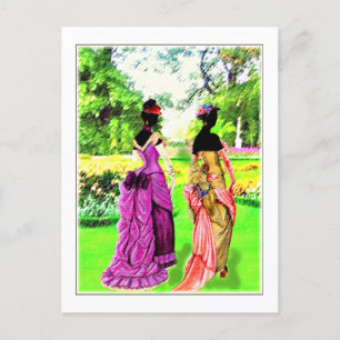 Spring in Paris 1872 Postcard