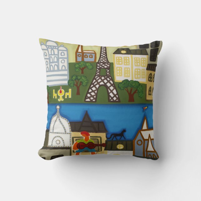 Spring in Paris 2006 Throw Pillow (Front)