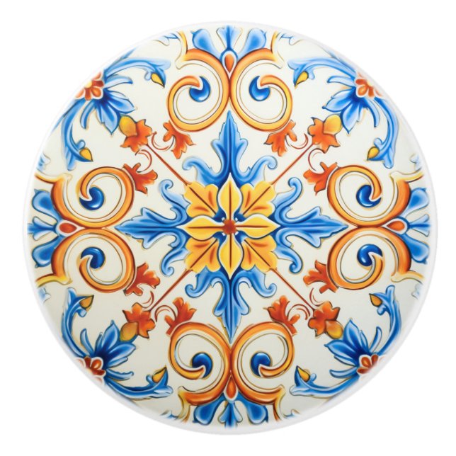 Spring in Sardinia Ceramic Knob (Front)