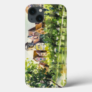 Spring in small city on the river iPhone 13 case
