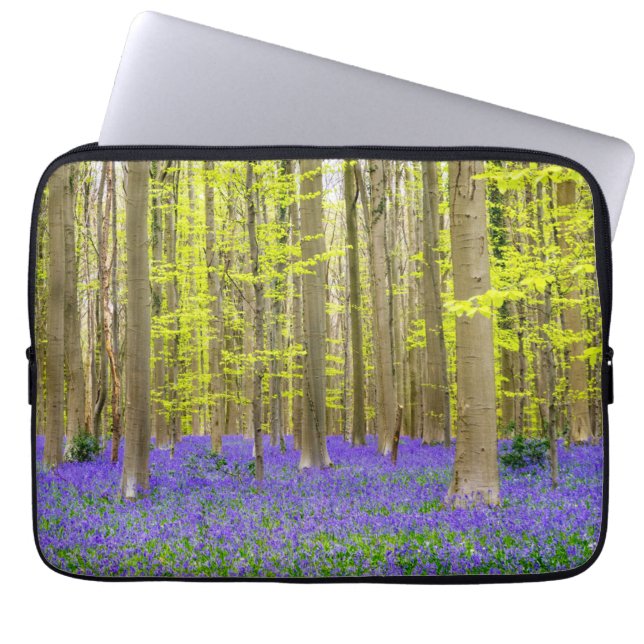 Spring in the Blue Forest Laptop Sleeve (Front)