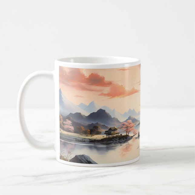 Spring Ink Painting Coffee Mug (Left)