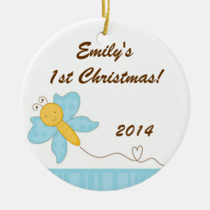 Spring Insect Butterfly Personalized Name Ornament