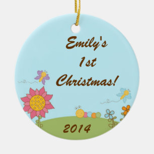 Spring Insect Butterfly Personalized Name Ornament