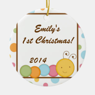 Spring Insect Worm Personalized Name Ornament