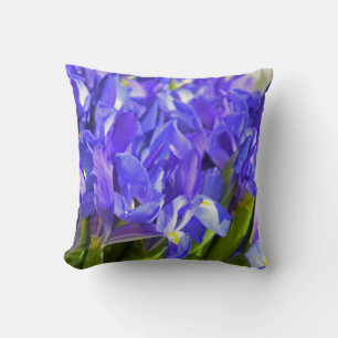 Spring iris throw pillow