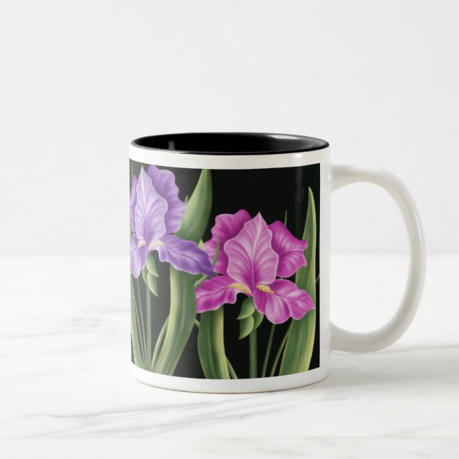 Spring Iris Two-Tone Coffee Mug (Right)