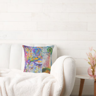 Spring is coming to me throw pillow