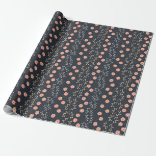 Spring is Here! in Dark Blue Wrapping Paper