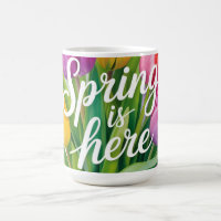 "Spring is Here" Tulip Bouquet Illustration
