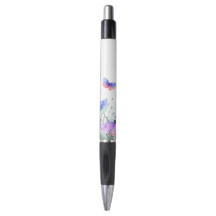 Spring Joy - Colourful Butterflies Flying in Natur Pen