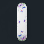 Spring Joy - Colourful Butterflies Flying in Natur Skateboard<br><div class="desc">Spring Joy - Colourful Butterflies Flying in Nature Watercolor Painting Butterfly and Flowers - Choose / Add Your Favourite Text / Colour - Make Your Unique Gift - Resize and move or remove and add elements with customization tool ! - Drawing and Design by MIGNED. You can also transfer my...</div>