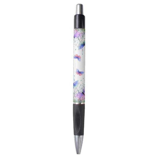 Spring Joy Colourful Flying Butterflies Pen (Front Vertical)