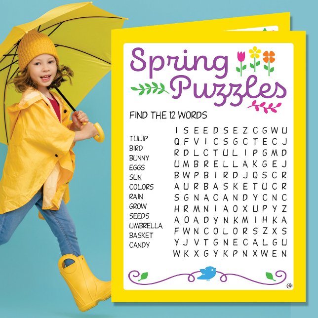 Spring Kids Puzzles Activity Card (Creator Uploaded)