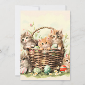 Spring Kitten Easter Basket  Announcement