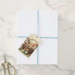 Spring Kitten Easter Basket Gift Tags