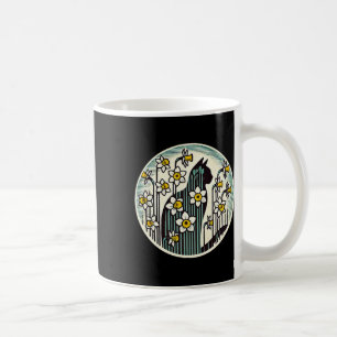 Spring Kitty Cat Illustration Daffodil Cats Easter Coffee Mug