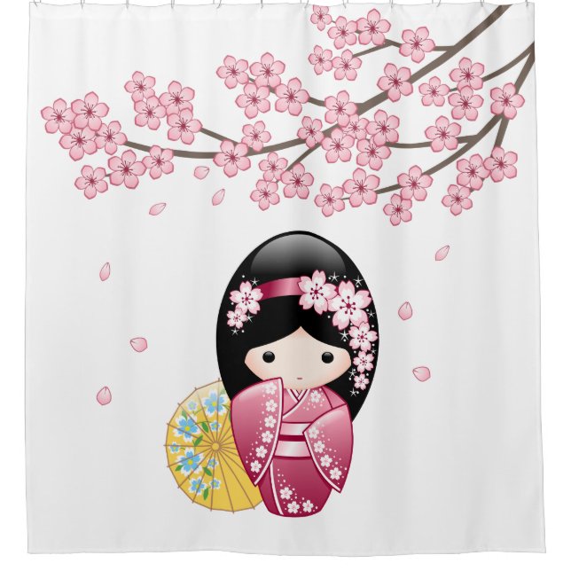Spring Kokeshi Doll Cute Geisha Girl (Front)