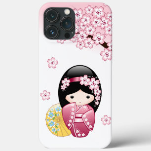 Spring Kokeshi Doll - Cute Japanese Geisha Girl iPhone 13 Pro Max Case