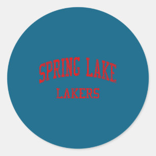 Spring lake high school hs spring lake mi vintage classic round sticker
