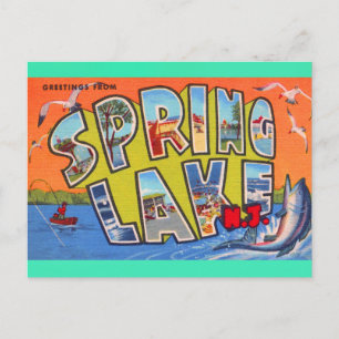 Spring Lake N.J. Vintage Travel Postcard