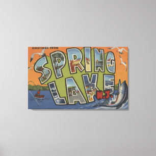 Spring Lake, New Jersey - Large Letter Scenes Canvas Print