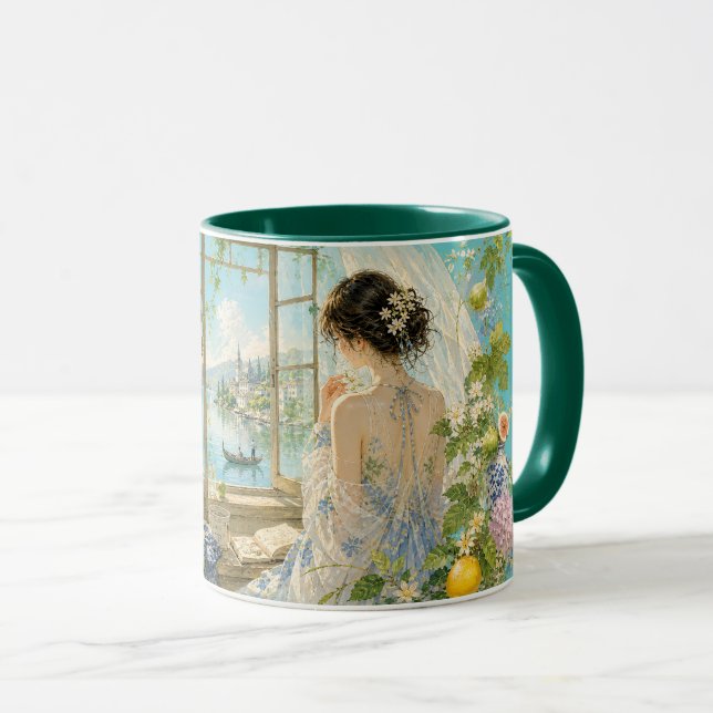 Spring Lake Scenery. Mug (Front Right)