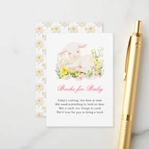 Spring Lamb Baby Shower Enclosure Card