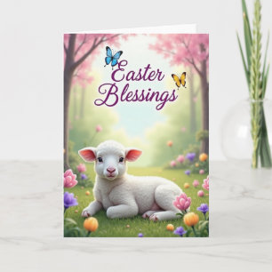 Spring Lamb Greeting Card