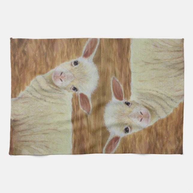 Spring Lamb Kitchen Towel (Horizontal)