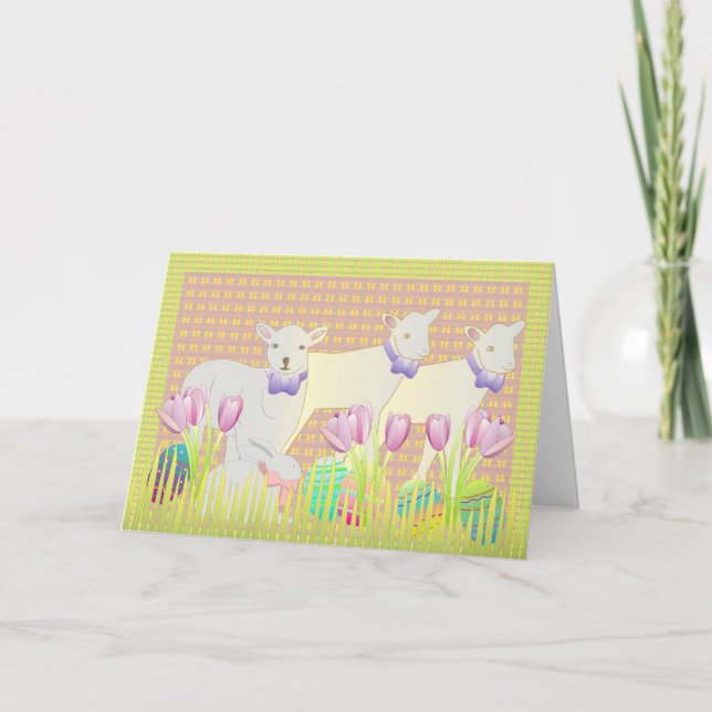 Spring lambs holiday card (Front)