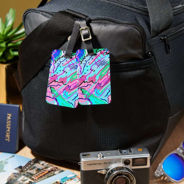 Spring Landscape Abstract Print Luggage Tag (Front & Back)