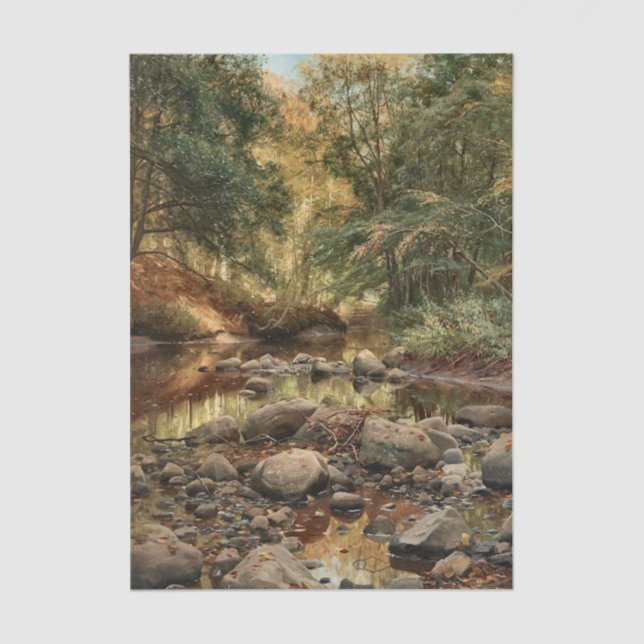 Spring Landscape by Peder Mork Monsted Tissue Paper (Front)