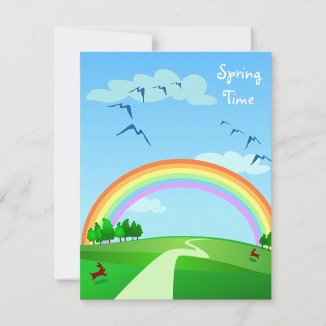 Spring landscape, invitation (Front)