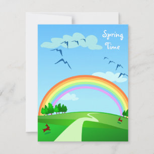 Spring landscape, invitation