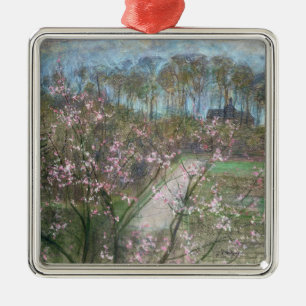 Spring Landscape Metal Ornament