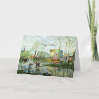 Spring Landscape Painting - Happy Birthday